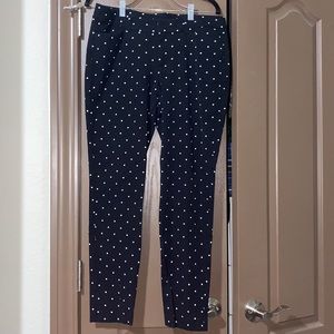 Old Navy Pixie Poka Dot Skinny Ankle Work Pants